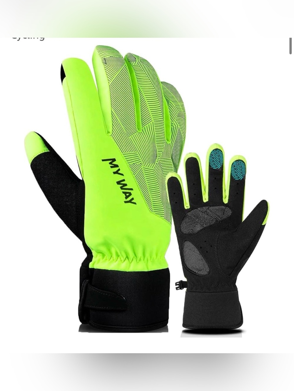 My Way,Winter Cycling Gloves ,3M Thinsulate Insulation,Men Large ,Cycling Gloves